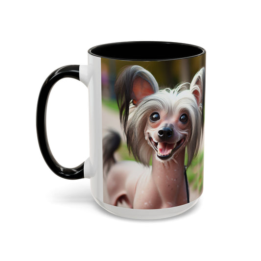 Chinese Crested Dog Accent Coffee Mug - Perfect Gift for Dog Lovers
