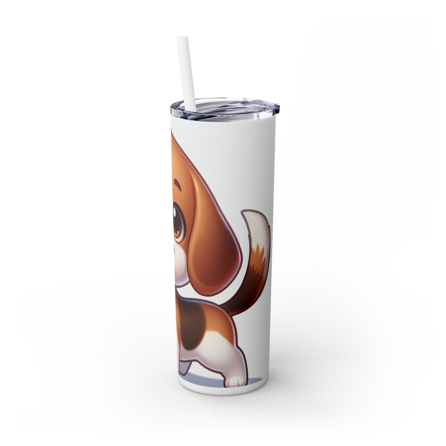 Beagle Skinny Tumbler with Straw, 20oz