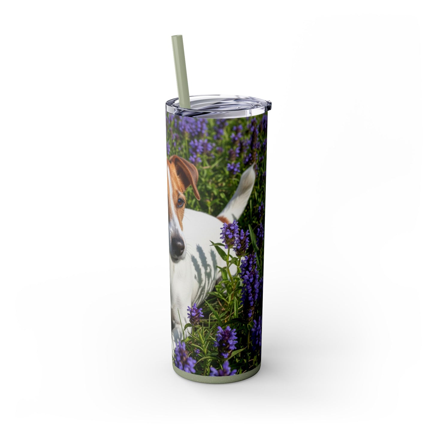 Jack Russell Terrier Tumbler with Straw, 20oz