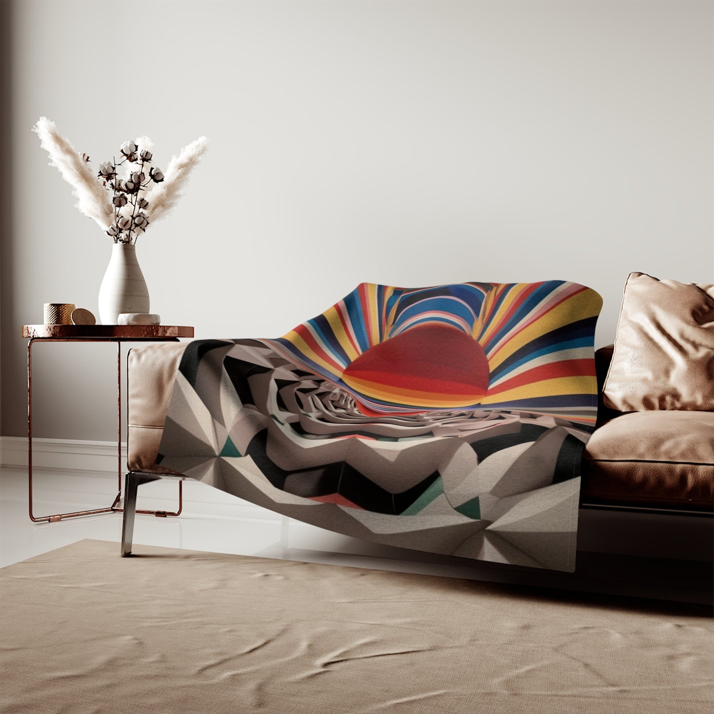 Sweat-shirt/couverture à illusion d'optique