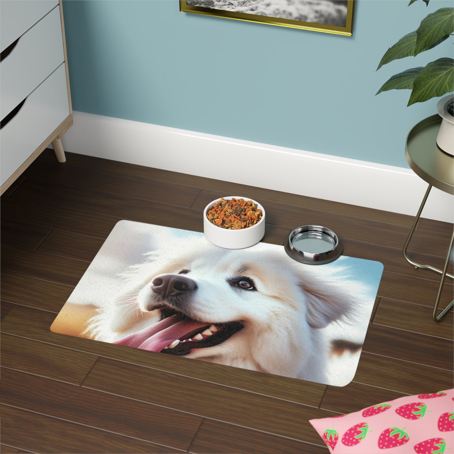 Pet Food Mat (12x18) - Pyrenean Mountain Dog