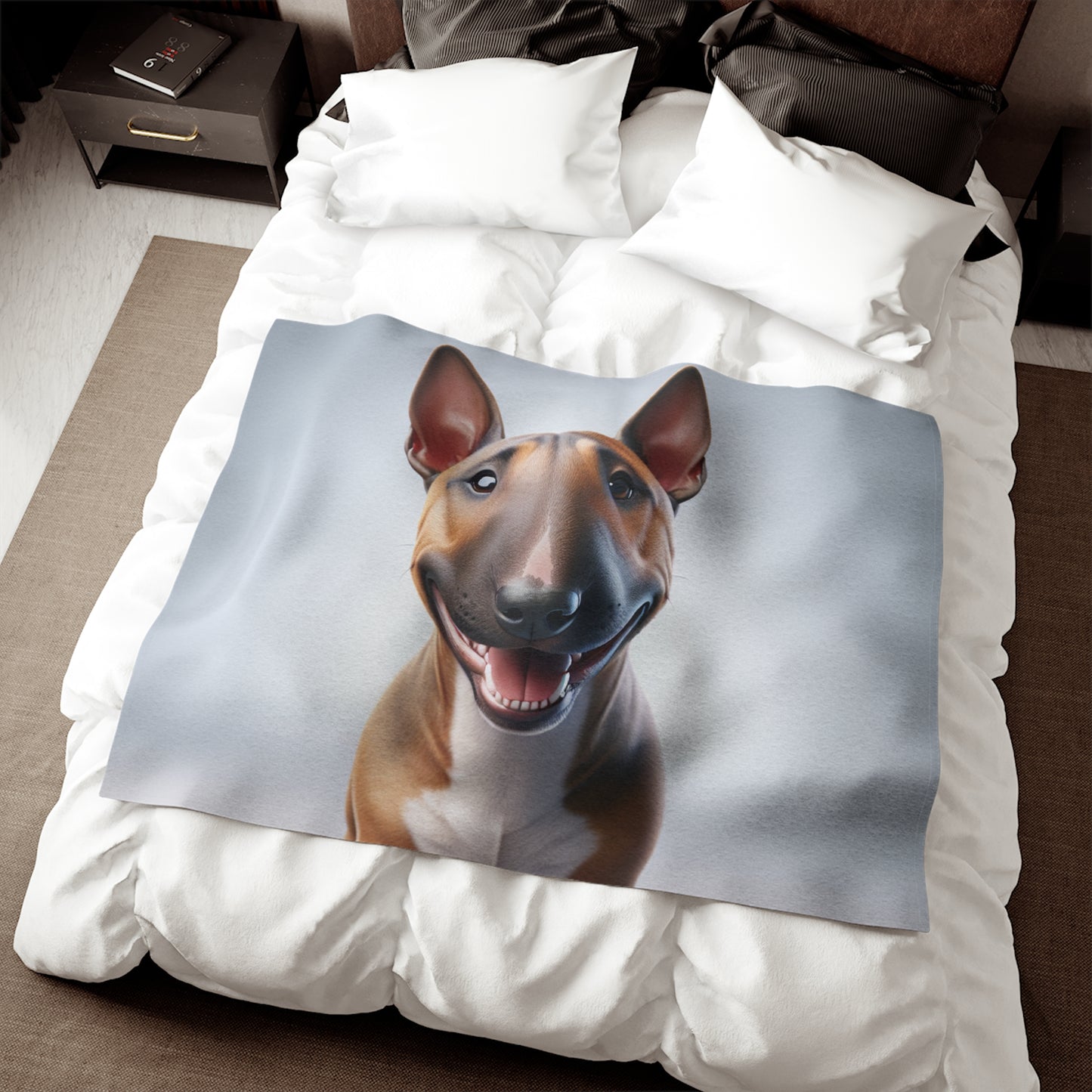 Miniature Bull Terrier Sweatshirt Blanket