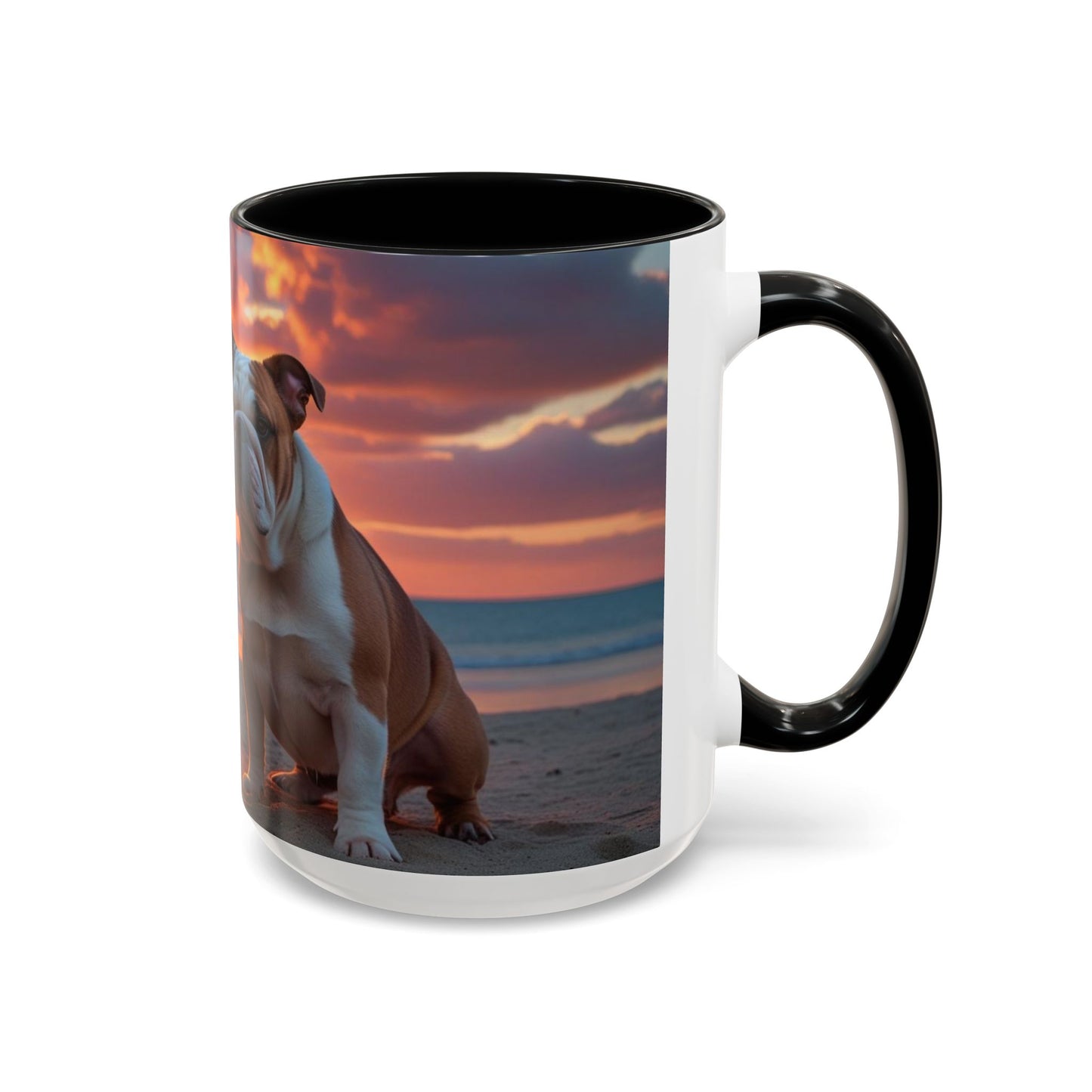 Bulldog Love Accent Coffee Mug - Perfect Gift for Dog Lovers
