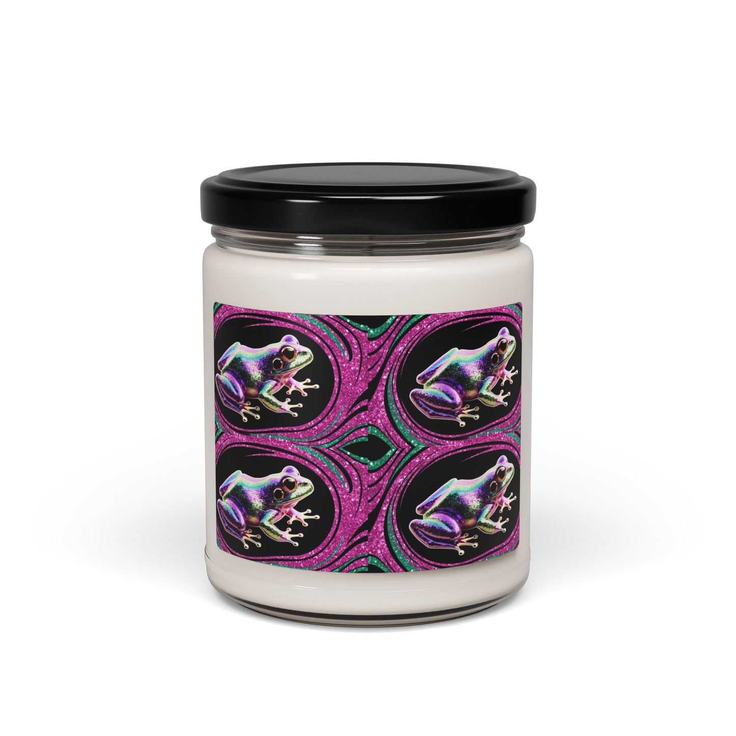 Glittery Psychedelic Frog- Scented Soy Candle, 9oz