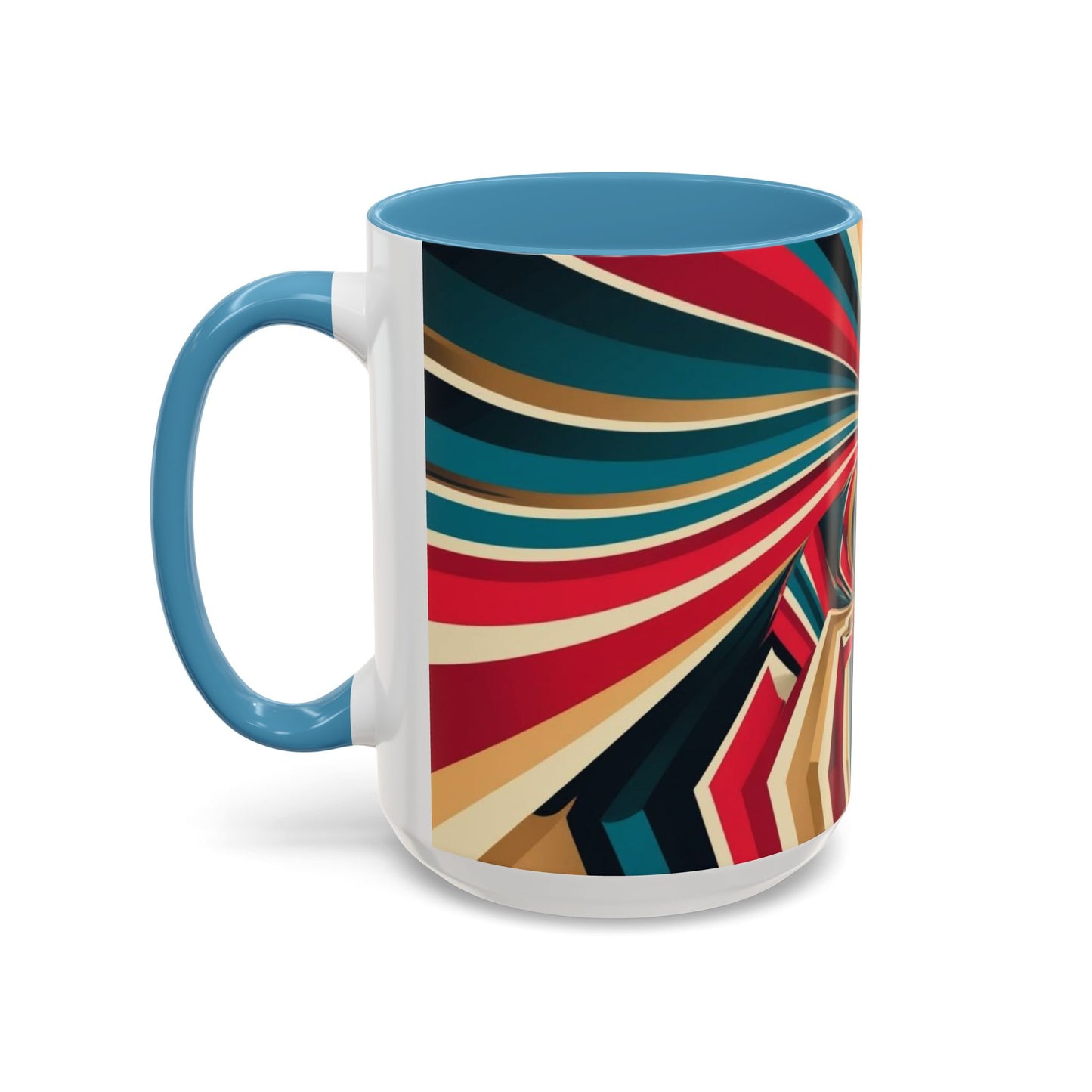 Optical Illusion Accent Mug – Ceramic Coffee Cup