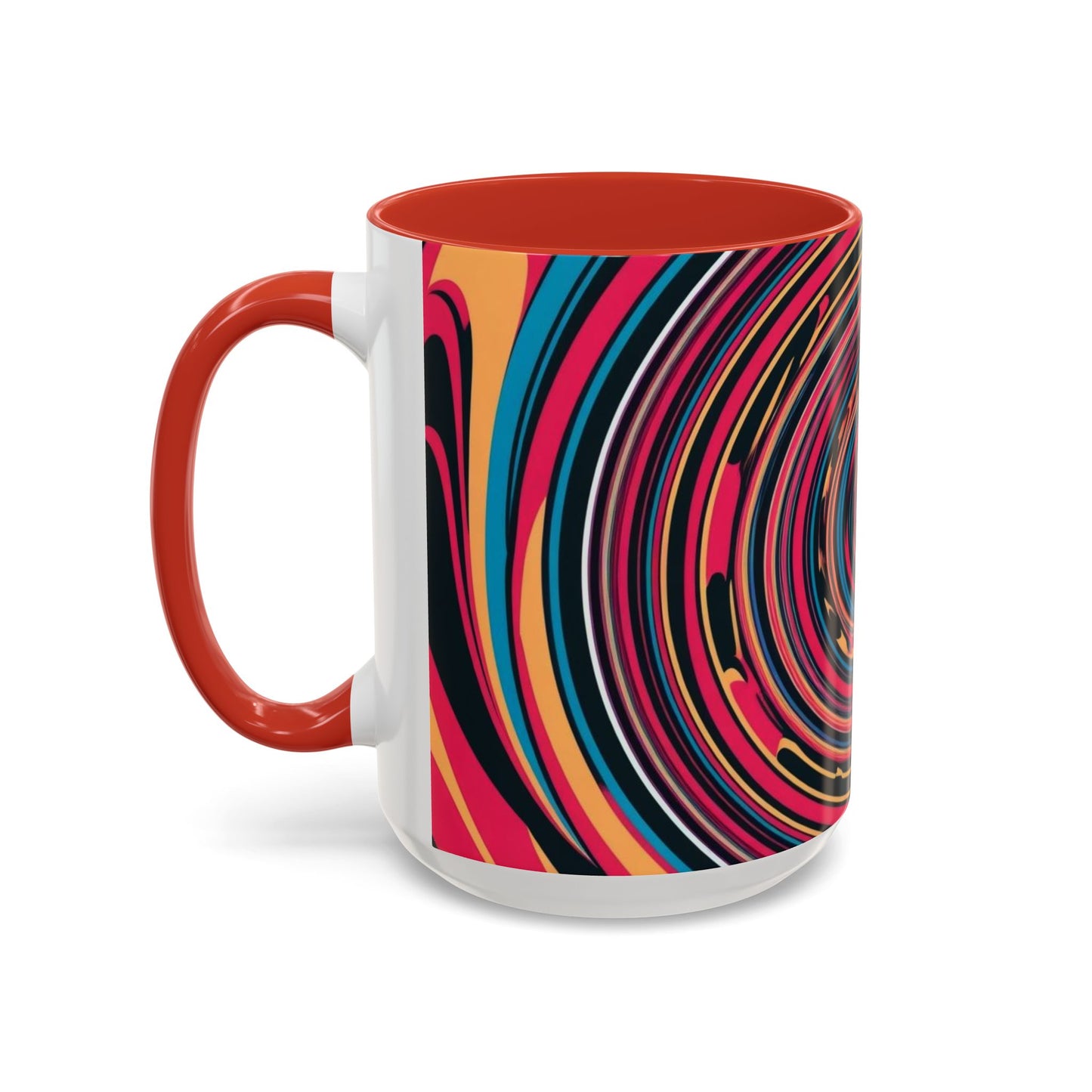 Optical Illusion Accent Mug – Ceramic Coffee Cup