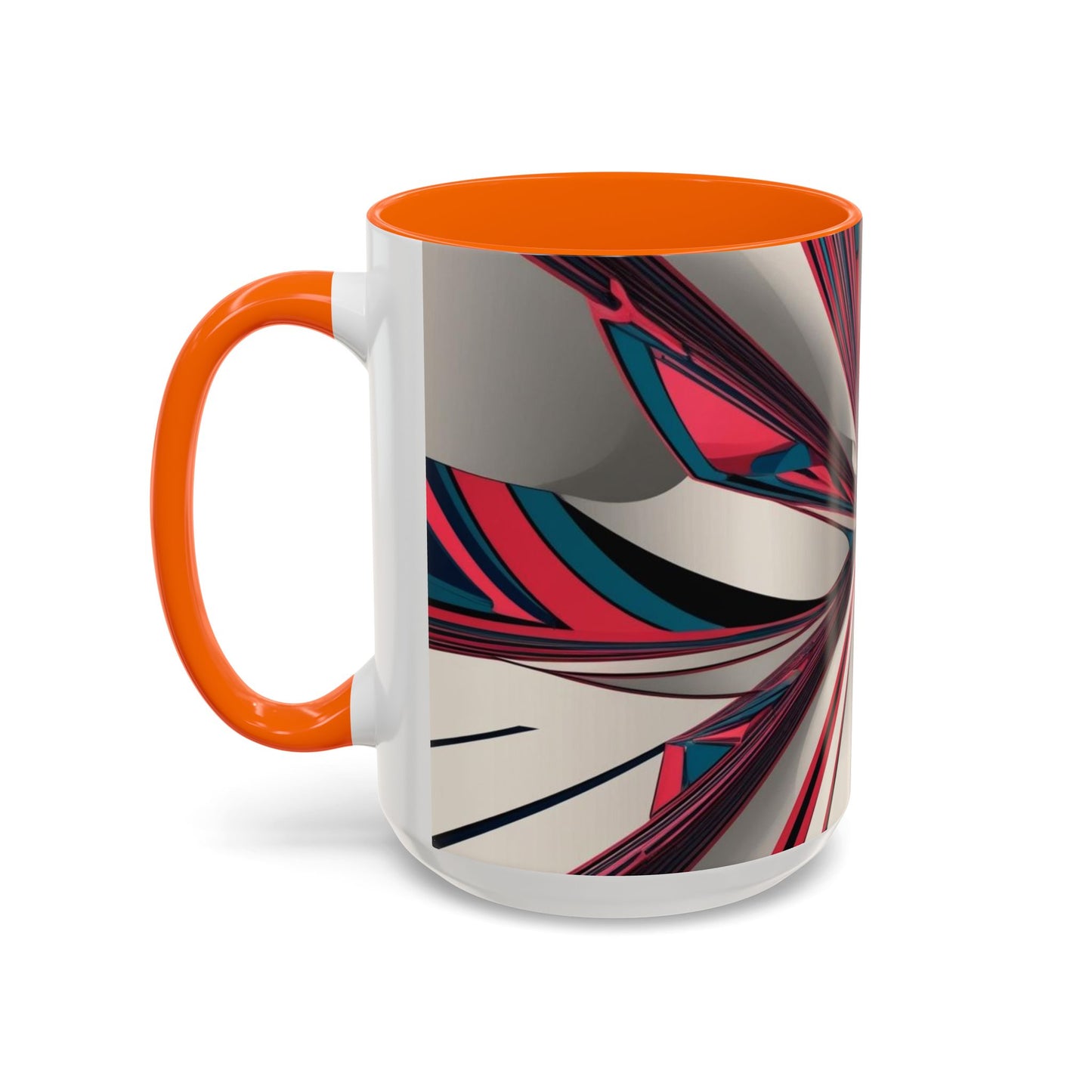 Optical Illusion Accent Mug – Ceramic Coffee Cup