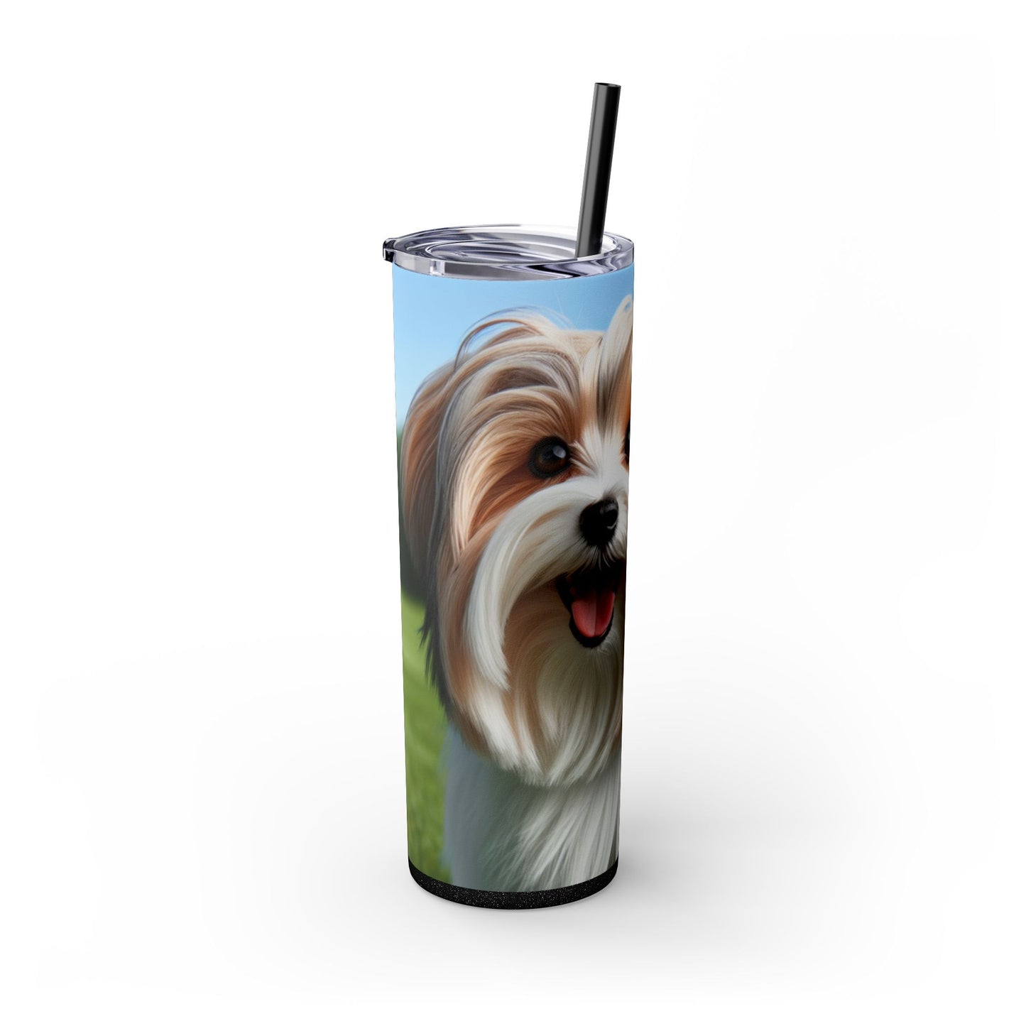 Biewer Terrier Tumbler with Straw, 20oz