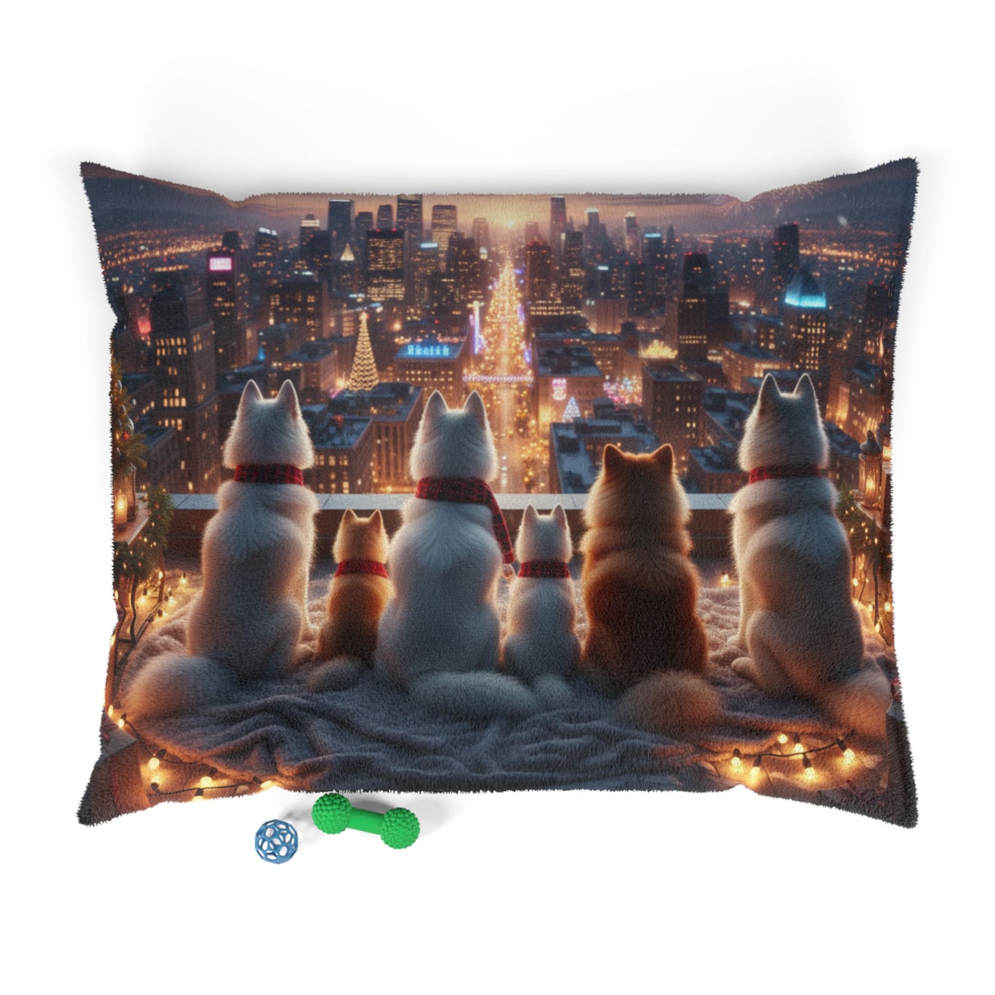 Holiday Nightscape City Lights Pet Bed