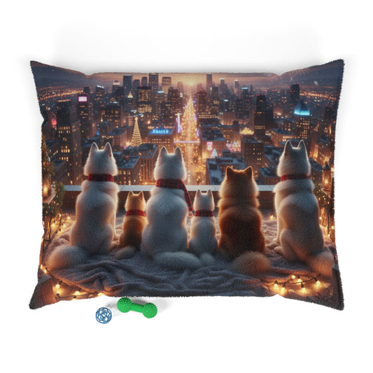 Holiday Nightscape City Lights Pet Bed