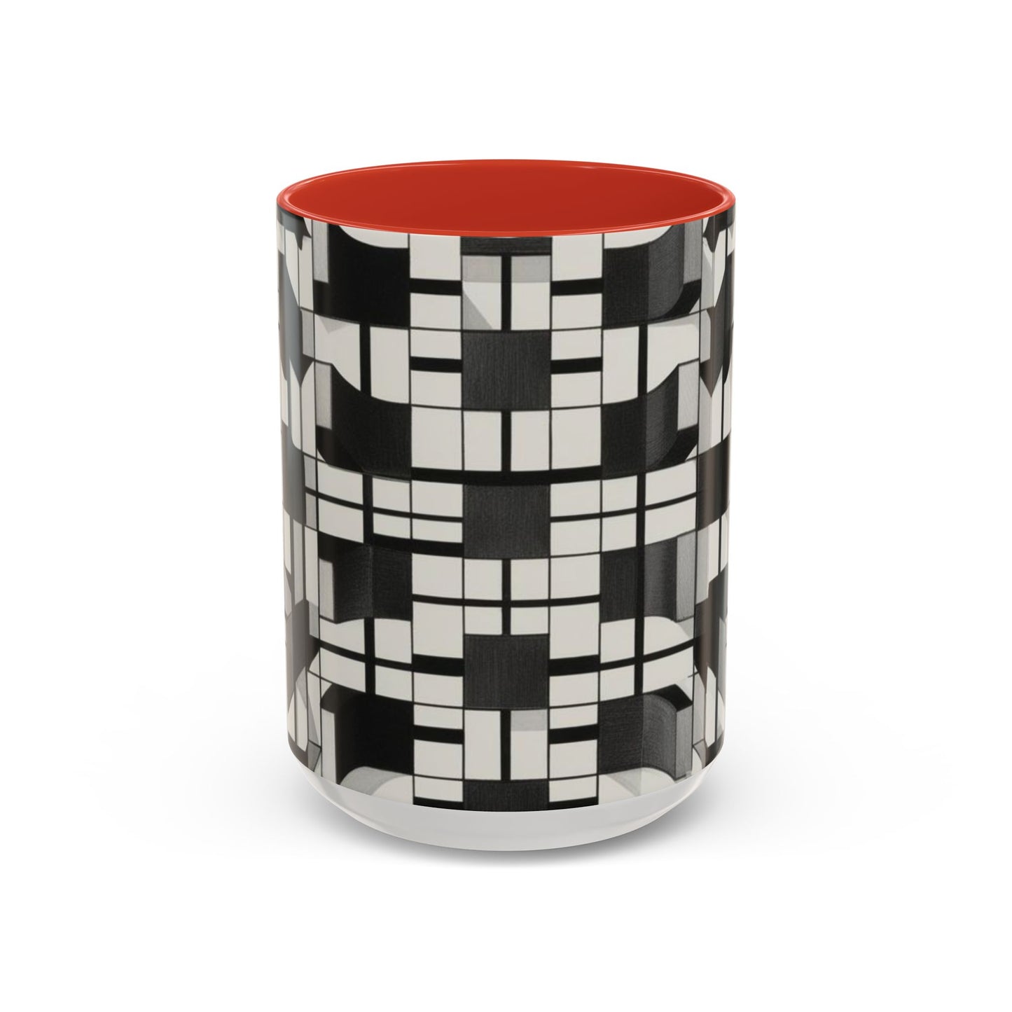 Optical Illusion Accent Mug – Ceramic Coffee Cup