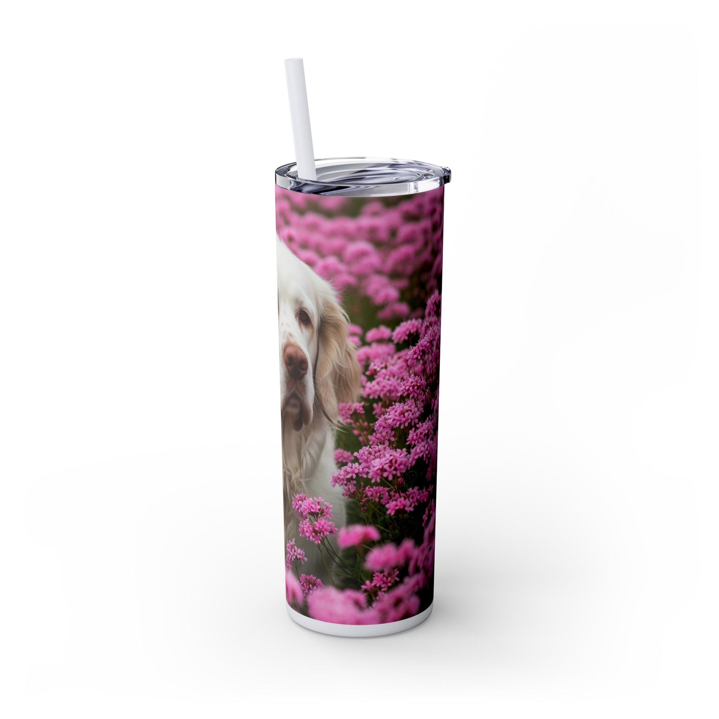 Gobelet isotherme Clumber Spaniel avec paille, 590 ml
