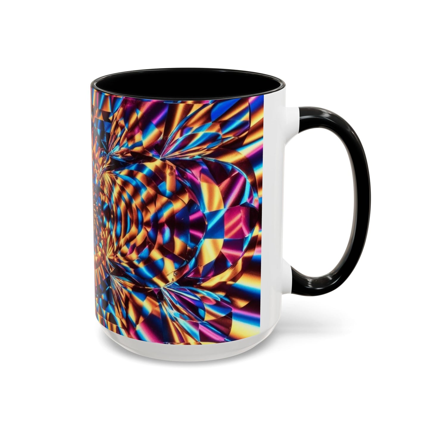 Optical Illusion Accent Mug – Ceramic Coffee Cup