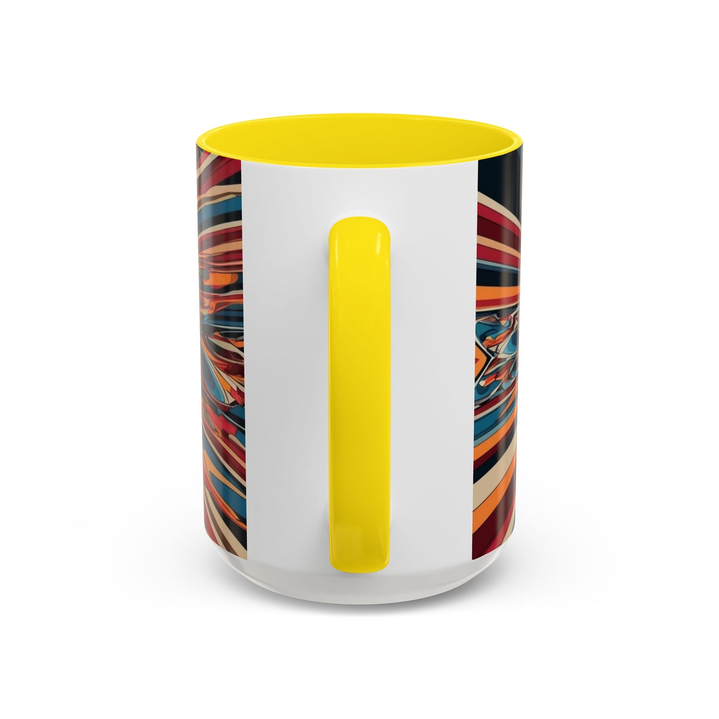 Optical Illusion Accent Mug – Ceramic Coffee Cup
