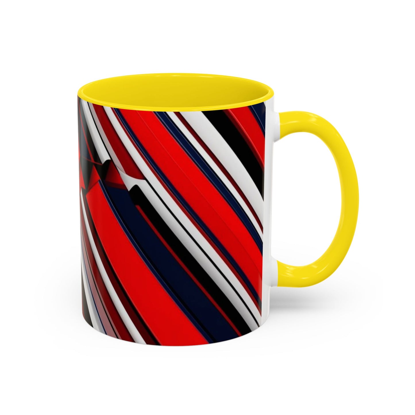 Optical Illusion Accent Mug – Ceramic Coffee Cup