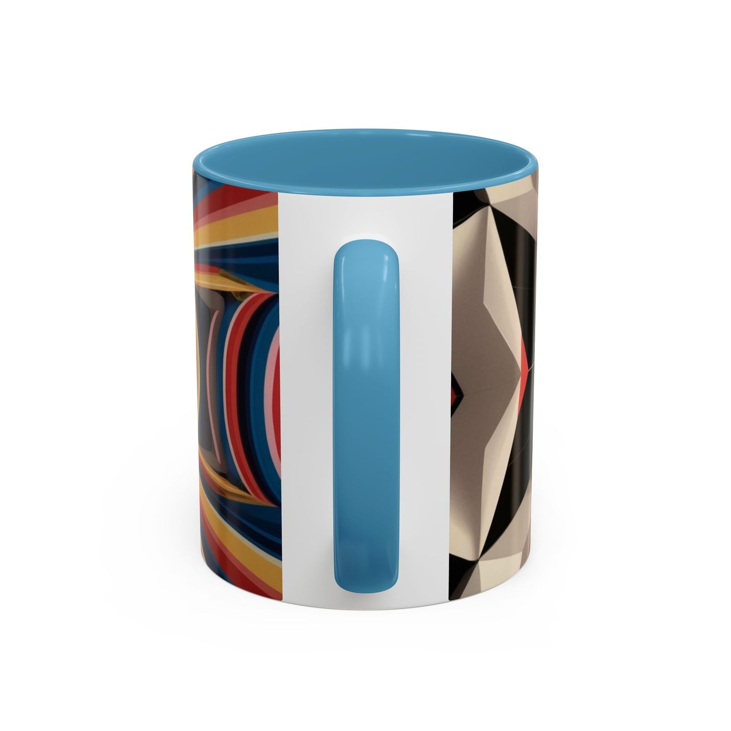 Optical Illusion Accent Mug – Ceramic Coffee Cup