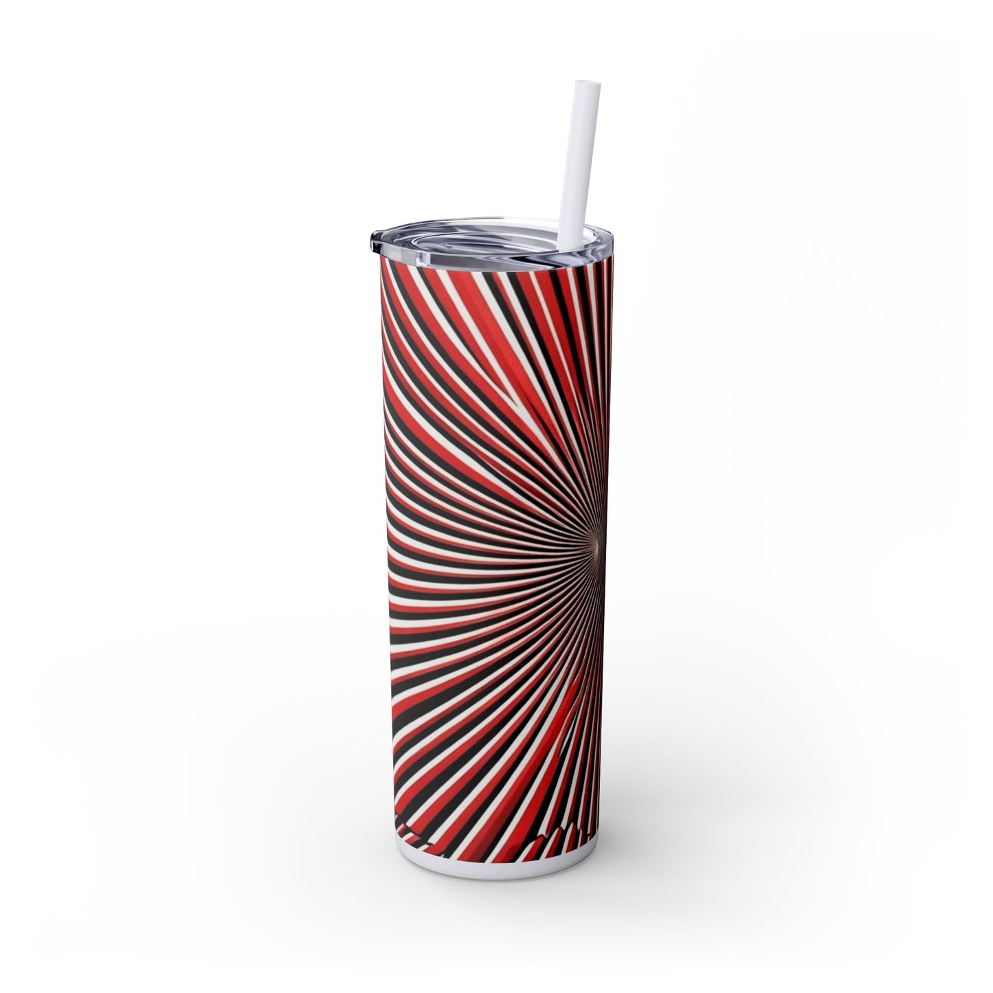 Optical Illusion Skinny Tumbler with Straw, 20oz