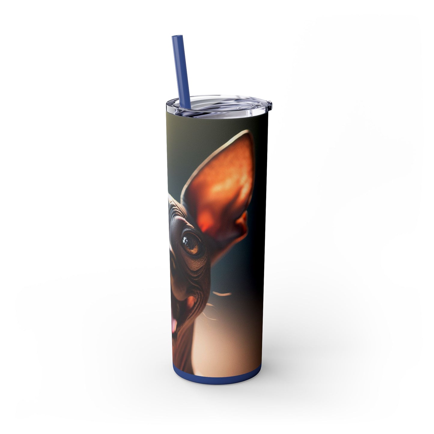 Xoloitzcuintli Skinny Tumbler with Straw, 20oz