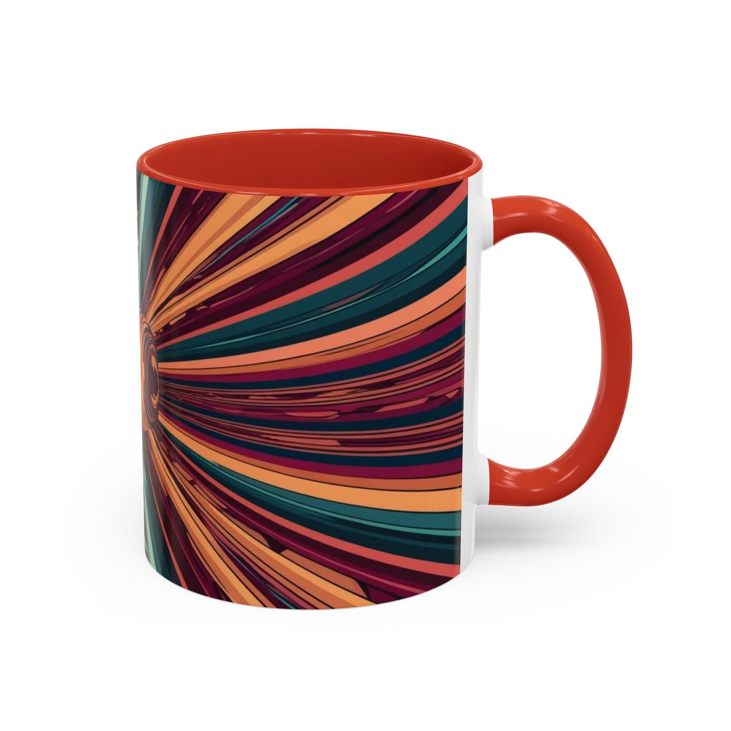 Optical Illusion Accent Mug – Ceramic Coffee Cup