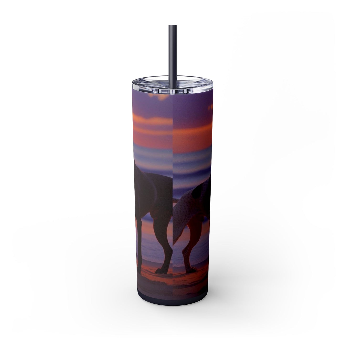 German Shorthaired Pointer Love Skinny Tumbler with Straw, 20oz