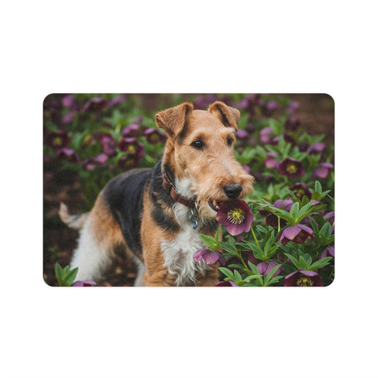 Pet Food Mat (12x18) - Wire Fox Terrier