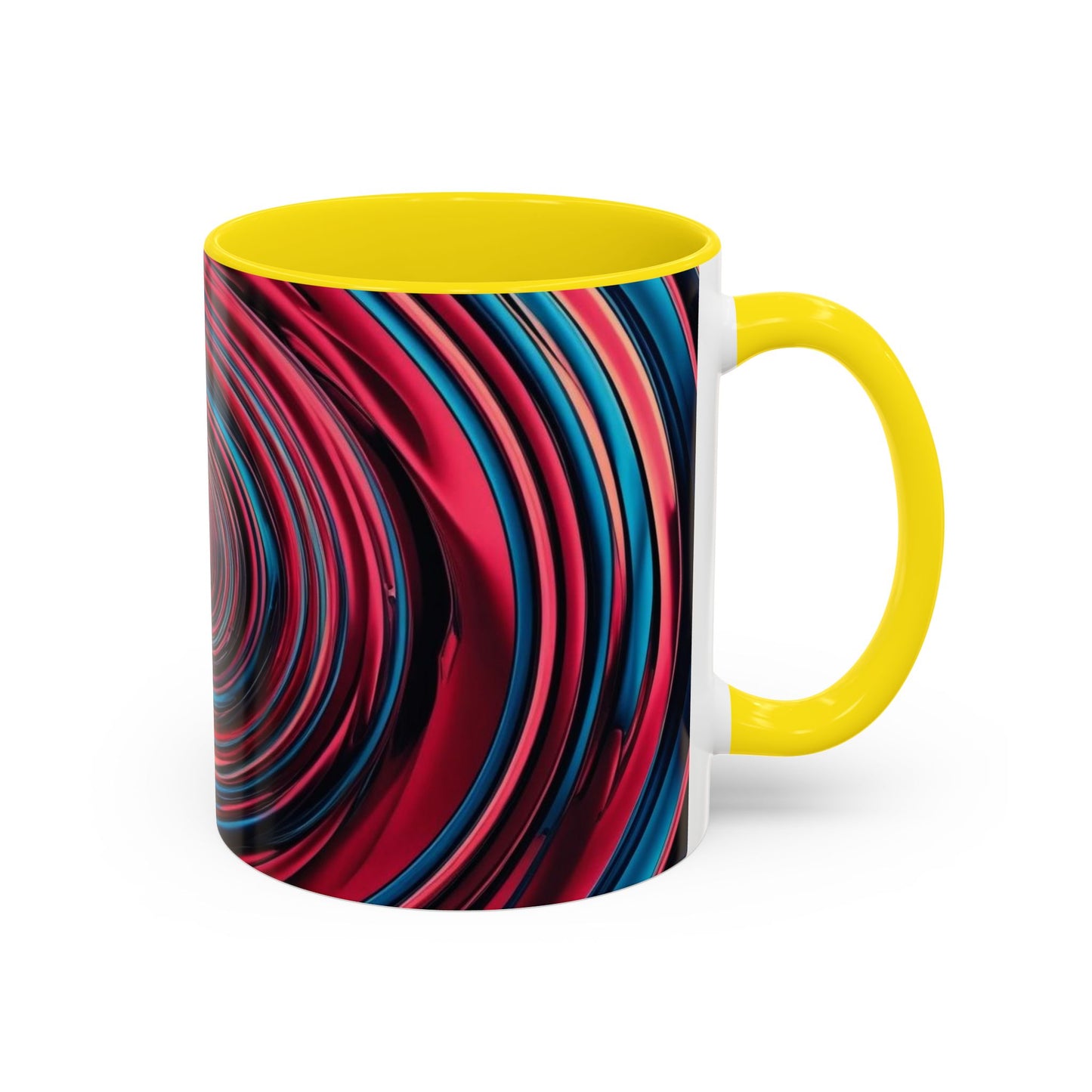 Optical Illusion Accent Mug – Ceramic Coffee Cup