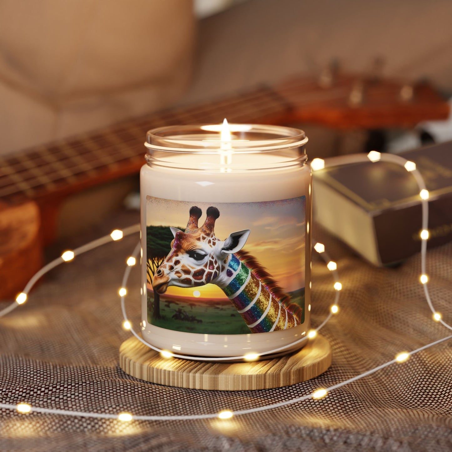 Rainbow Giraffe- Scented Soy Candle, 9oz