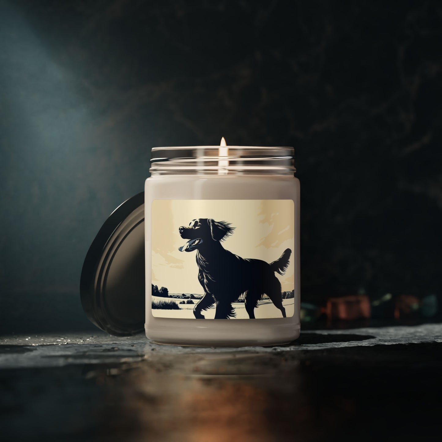 Flat Coated Retriever- Scented Soy Candle, 9oz