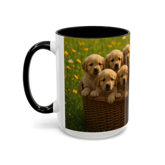 Golden Retriever puppies Accent Coffee Mug - Perfect Gift for Dog Lovers