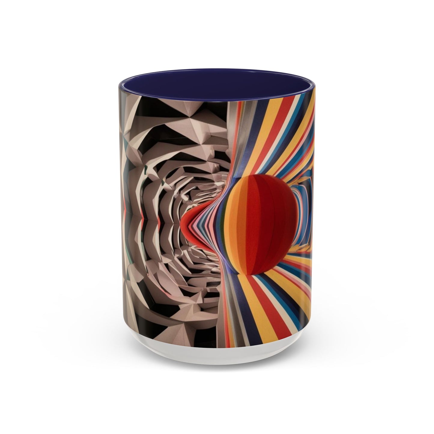 Optical Illusion Accent Mug – Ceramic Coffee Cup
