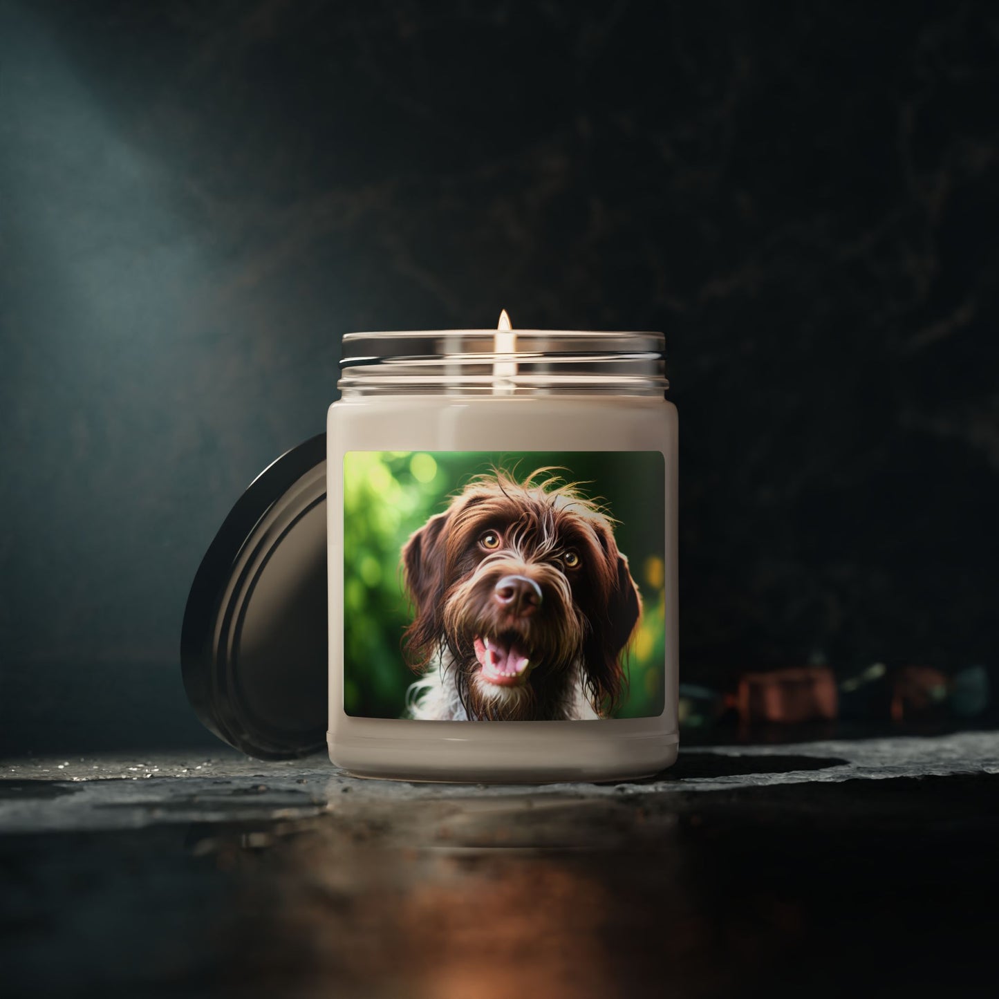 German Wirehaired Pointer- Scented Soy Candle, 9oz