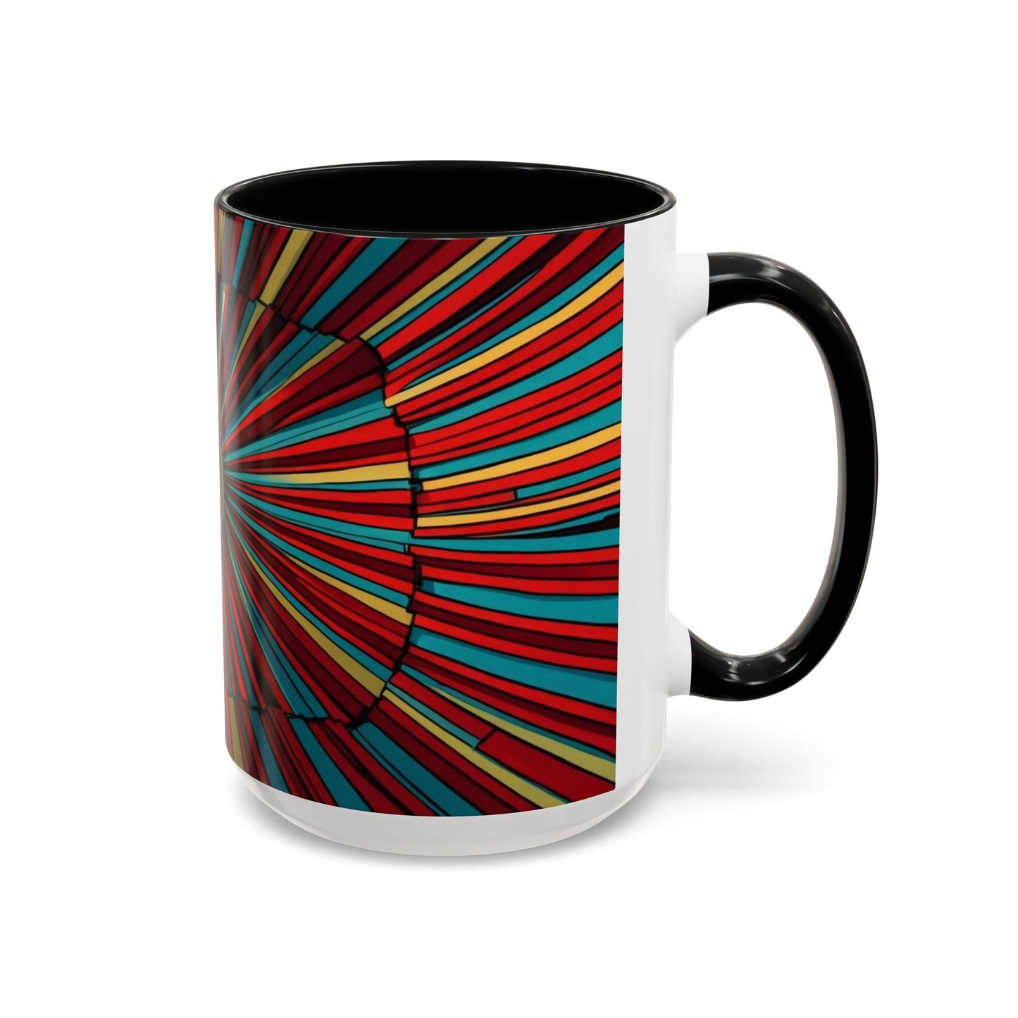 Optical Illusion Accent Mug – Ceramic Coffee Cup