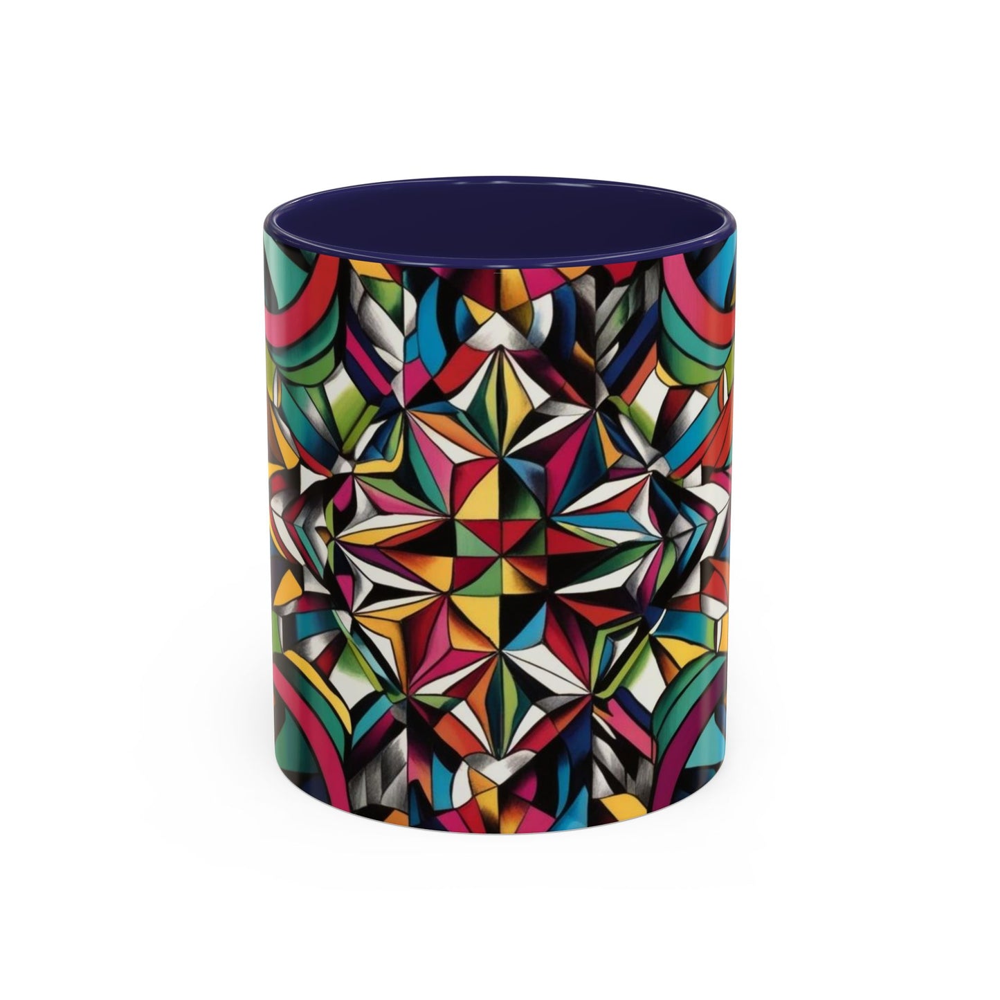 Optical Illusion Accent Mug – Ceramic Coffee Cup