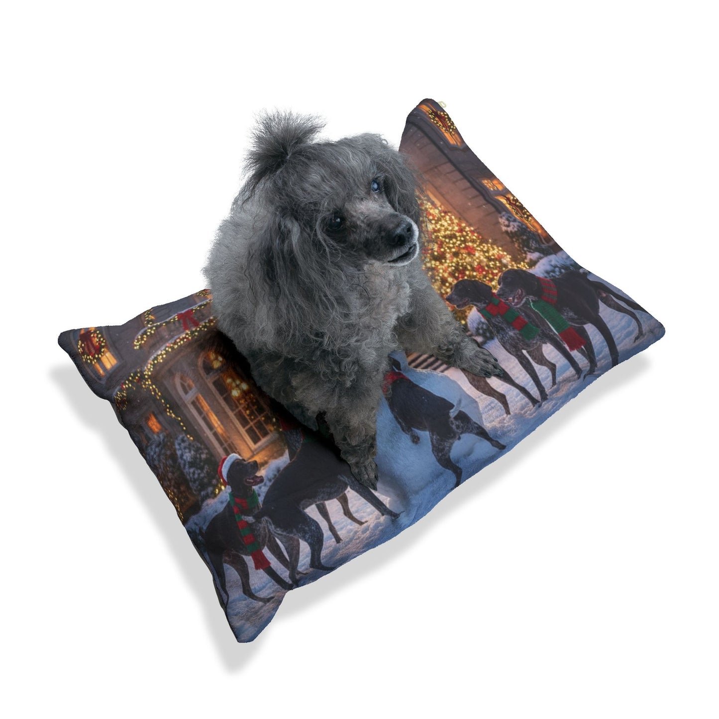 German Shorthaired Pointers Snowman Pet Bed