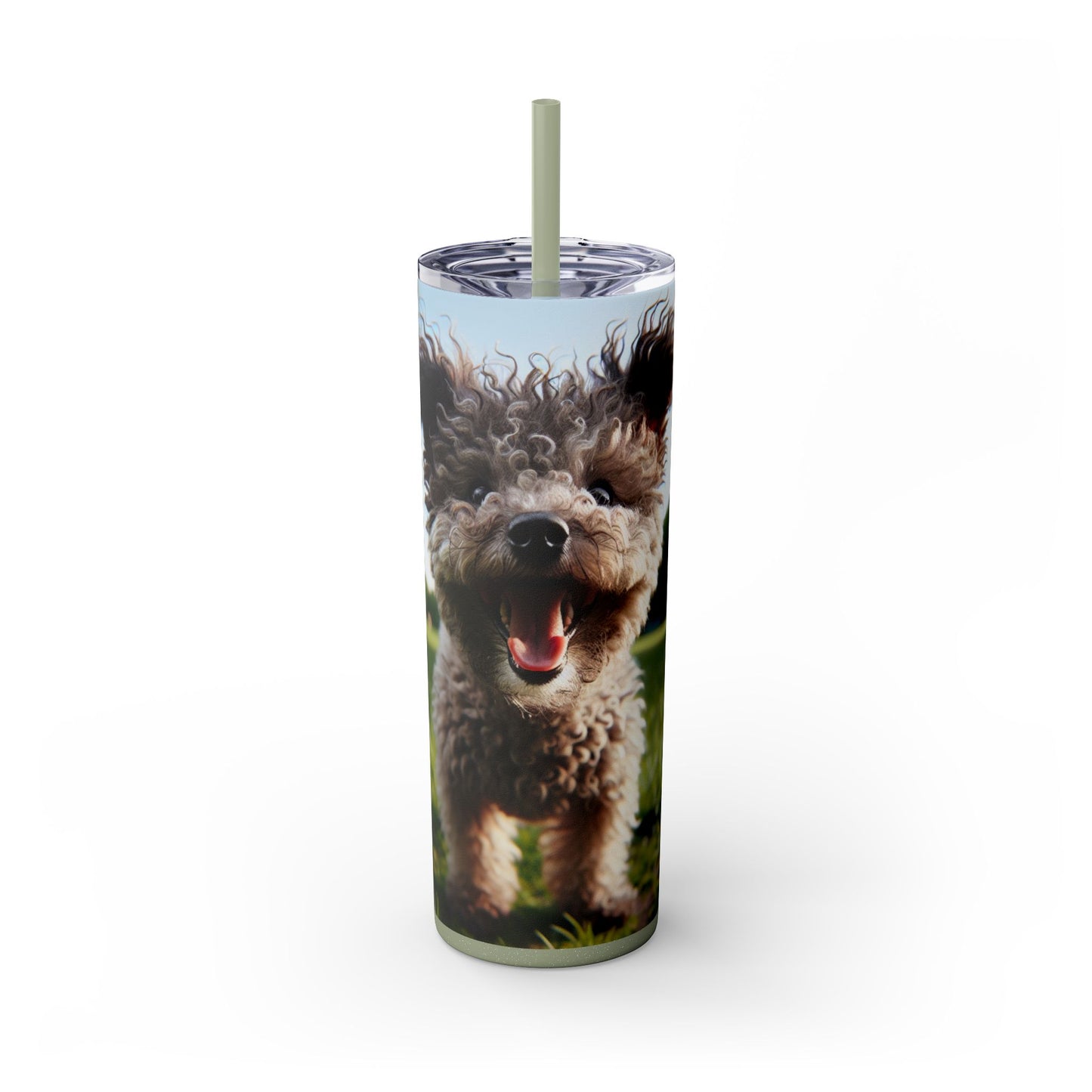 Pumi Skinny Tumbler with Straw, 20oz