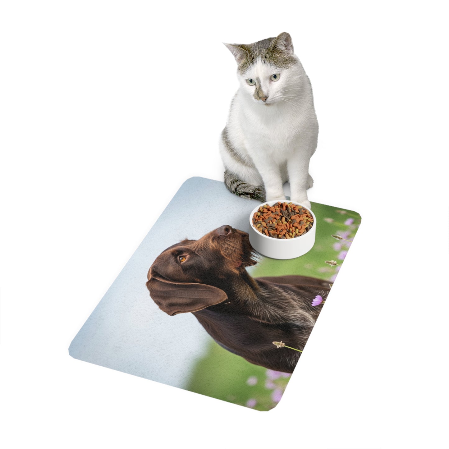 Pet Food Mat (12x18) - German Wirehaired Pointer