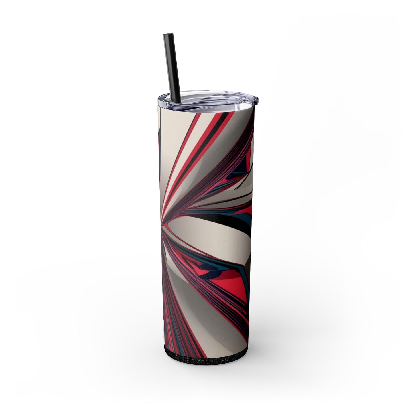 Optical Illusion Skinny Tumbler with Straw, 20oz