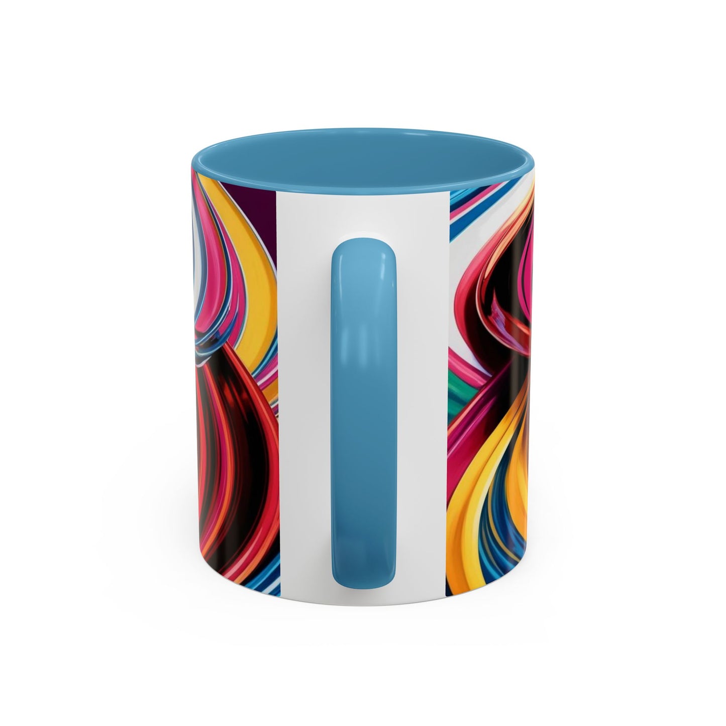 Optical Illusion Accent Mug – Ceramic Coffee Cup