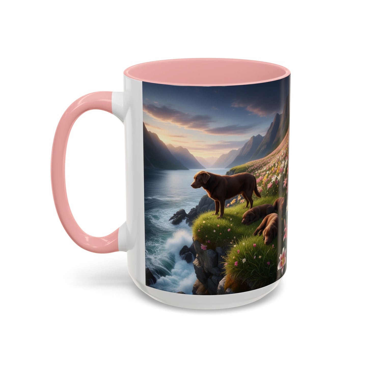 Chocolate Labrador Retriever Accent Mug – Ceramic Coffee Cup