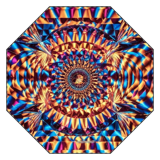 Optical Illusion Semi-Automatic Foldable Umbrella