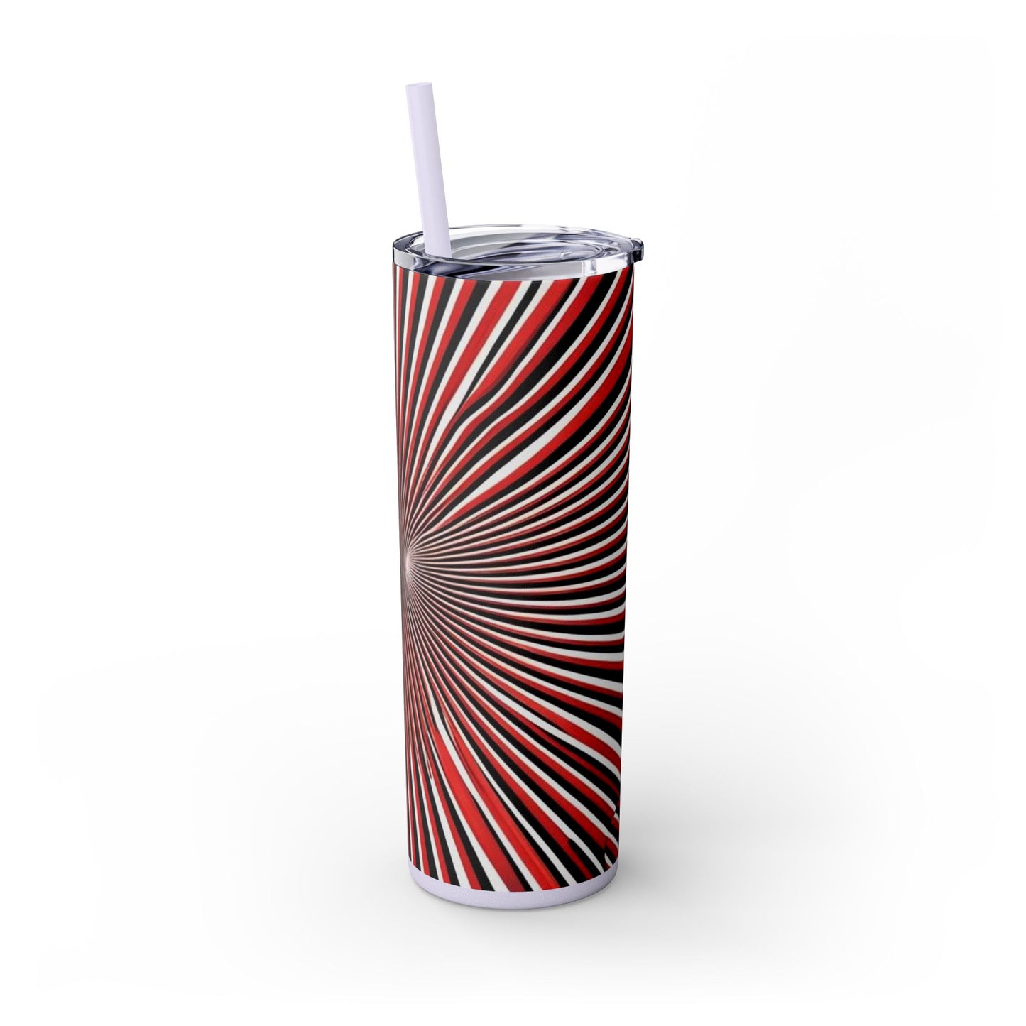 Optical Illusion Skinny Tumbler with Straw, 20oz