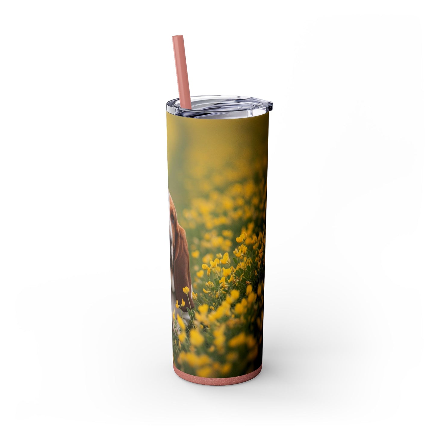 Basset Hound Tumbler with Straw, 20oz