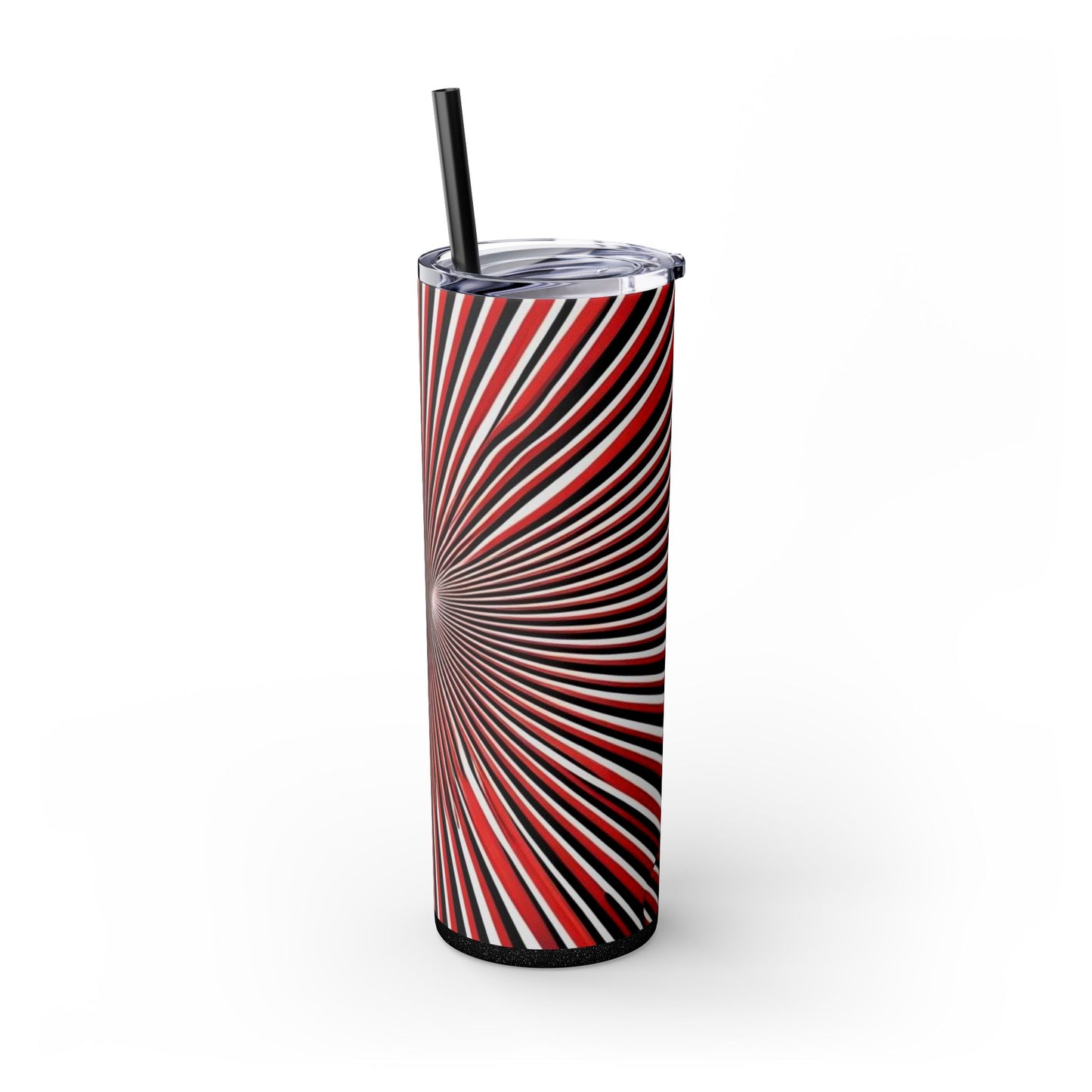 Optical Illusion Skinny Tumbler with Straw, 20oz