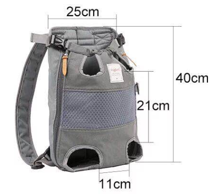 Mochila frontal para transportar perros y gatos