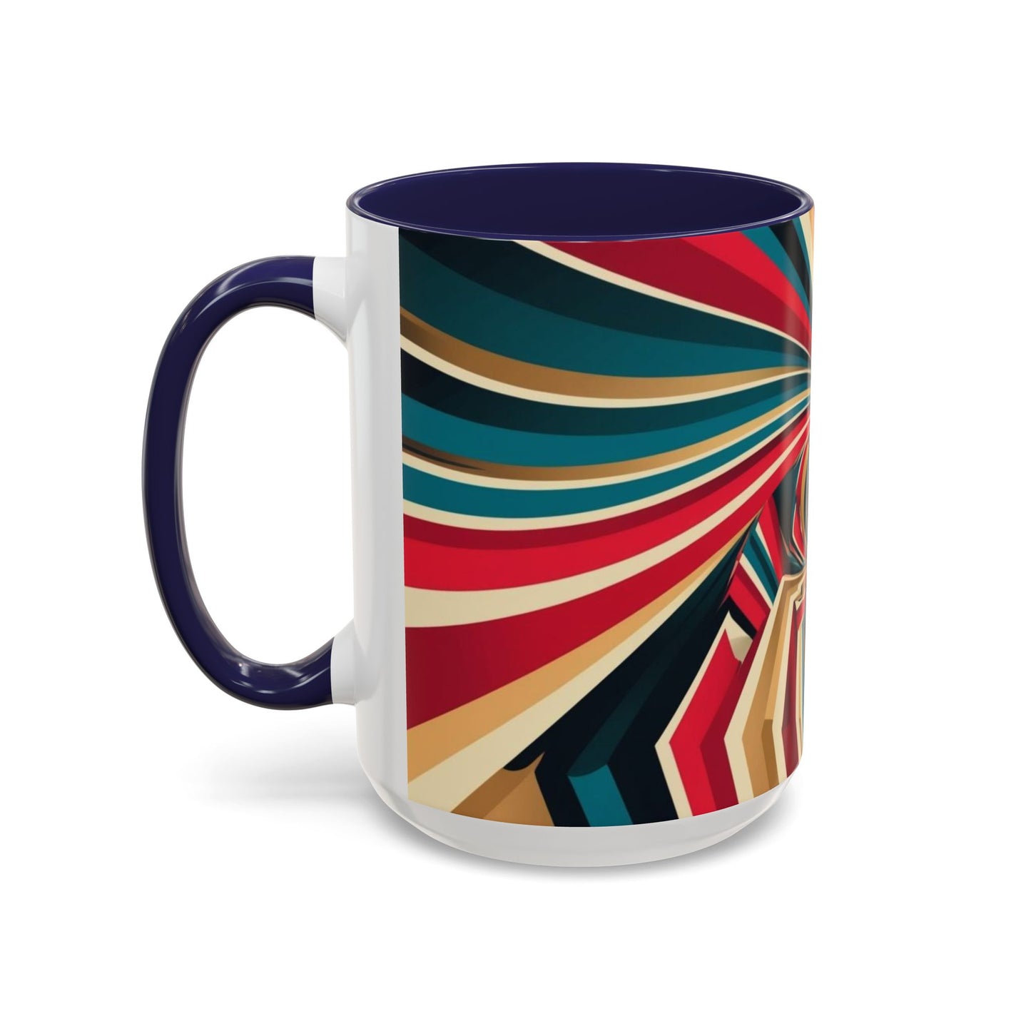 Optical Illusion Accent Mug – Ceramic Coffee Cup
