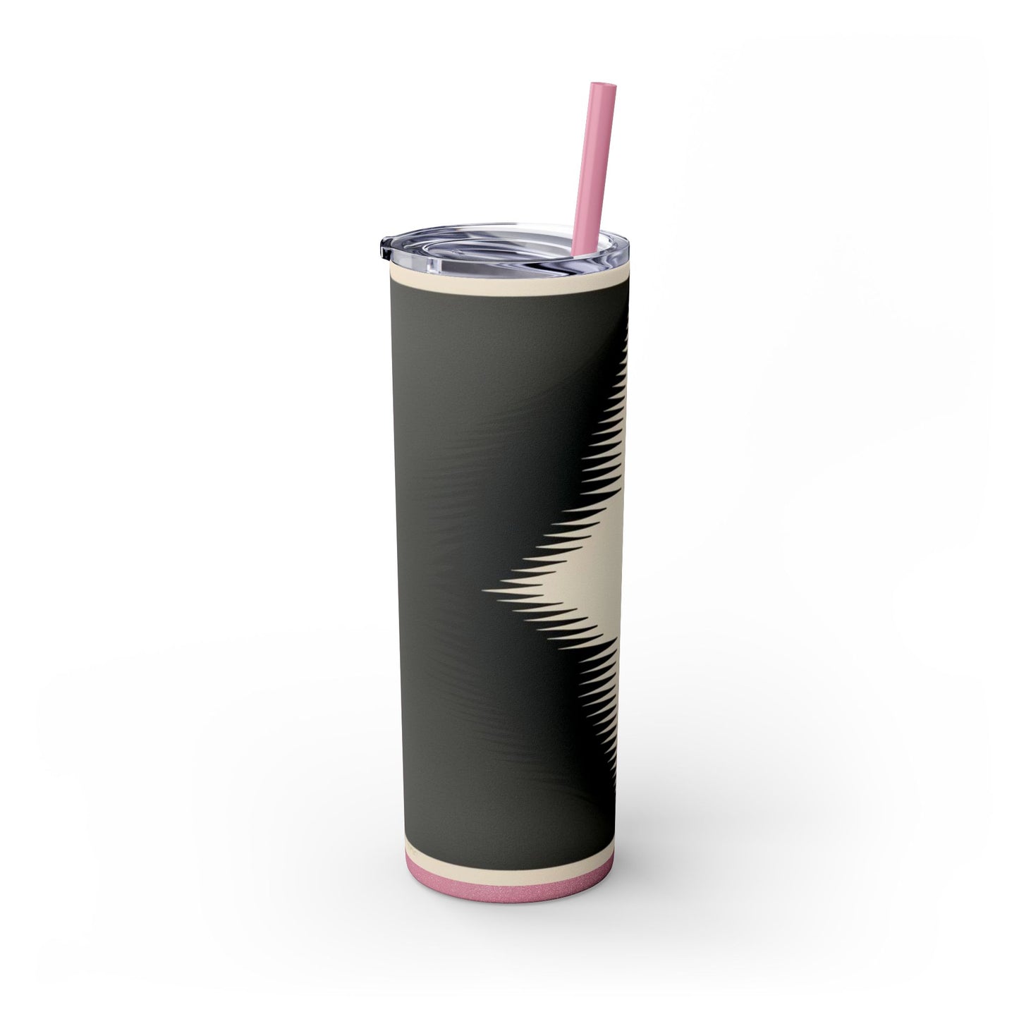 Optical Illusion Skinny Tumbler with Straw, 20oz