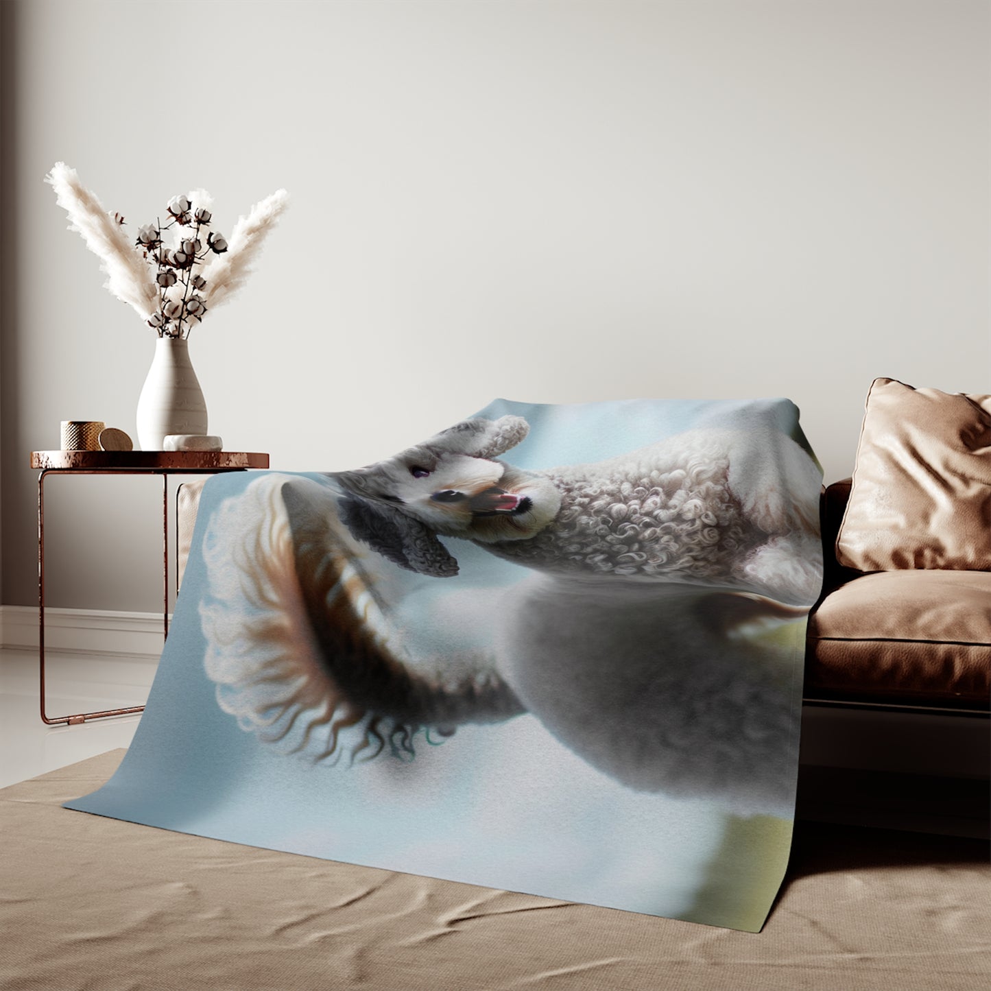 Bedlington Terrier Sweatshirt Blanket