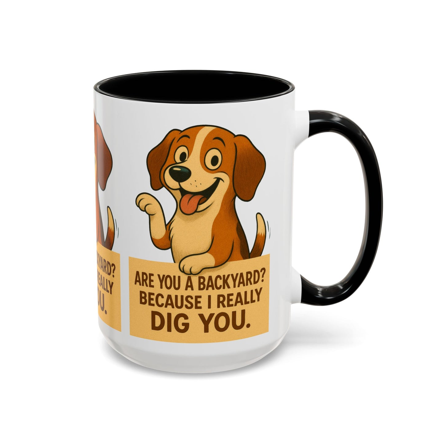 Backyard Dig Accent Coffee Mug - Perfect Gift for Dog Lovers