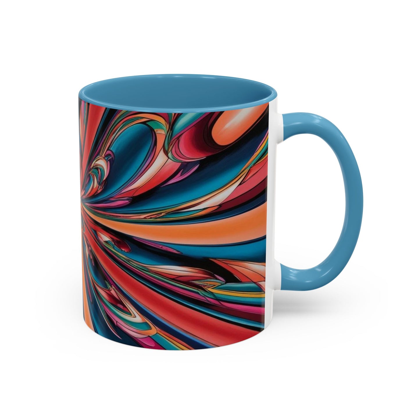 Optical Illusion Accent Mug – Ceramic Coffee Cup