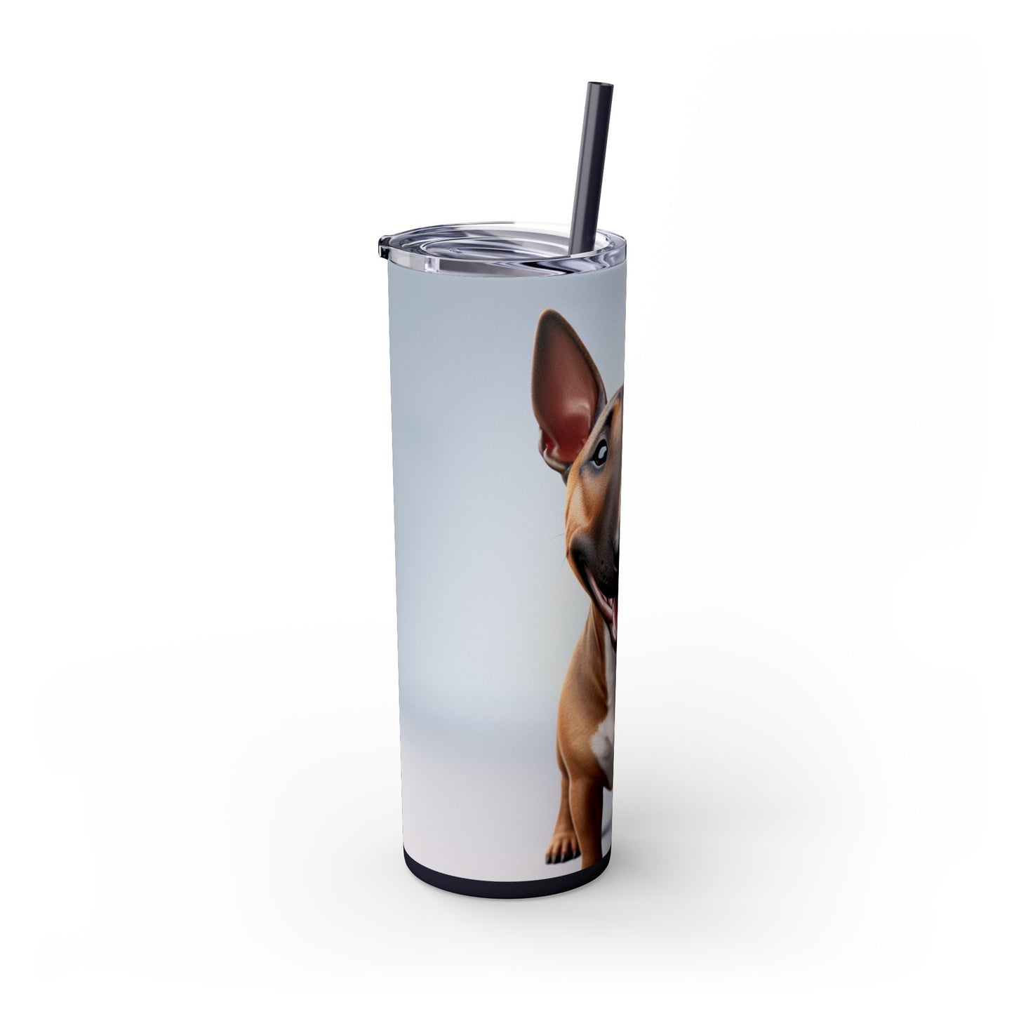 Miniature Bull Terrier Tumbler with Straw, 20oz